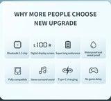 Wireless Bluetooth Earphones HIFI Stereo Waterproof Sports Headphones TWS Mic HD Call Headset LED Display Music Gaming Earbuds