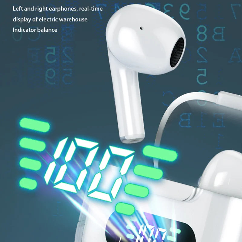 Wireless Bluetooth Earphones TWS HIFI Stereo Mic Waterproof Sports Headphones HD Call Headset LED Display Music Gaming Earbuds