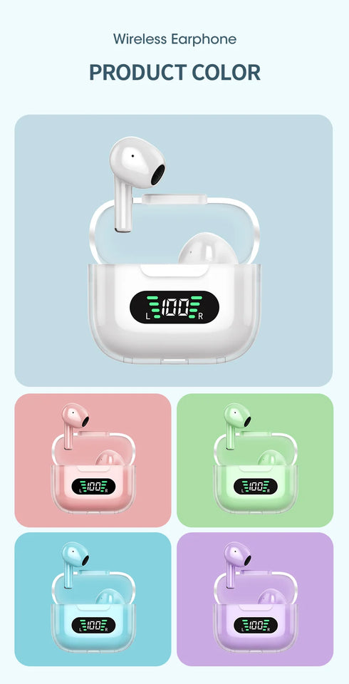 Wireless Bluetooth Earphones TWS HIFI Stereo Mic Waterproof Sports Headphones HD Call Headset LED Display Music Gaming Earbuds