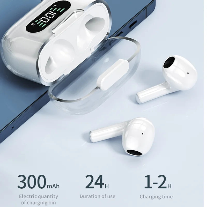 Wireless Bluetooth Earphones TWS HIFI Stereo Mic Waterproof Sports Headphones HD Call Headset LED Display Music Gaming Earbuds