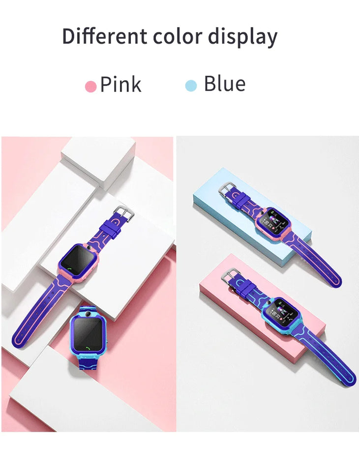 Waterproof Kids Smartwatch Child Smart Phone Watch Alarm Clock Maths Game Voice Chat SOS Flashlight Remote Control APP SeTracker