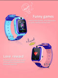 Waterproof Kids Smartwatch Child Smart Phone Watch Alarm Clock Maths Game Voice Chat SOS Flashlight Remote Control APP SeTracker