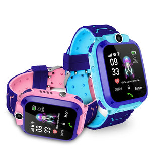 Waterproof Kids Smartwatch Child Smart Phone Watch Alarm Clock Maths Game Voice Chat SOS Flashlight Remote Control APP SeTracker