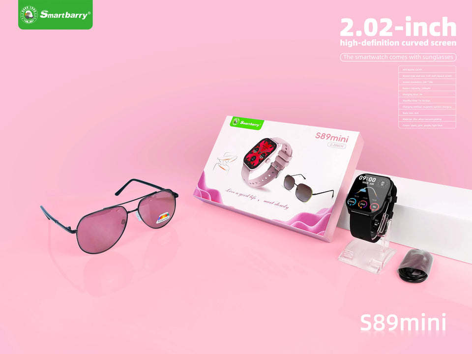 S89 mini smartwatch watches Waterproof wireless charging Bluetooth calling Fitness tracking android smart wristbands