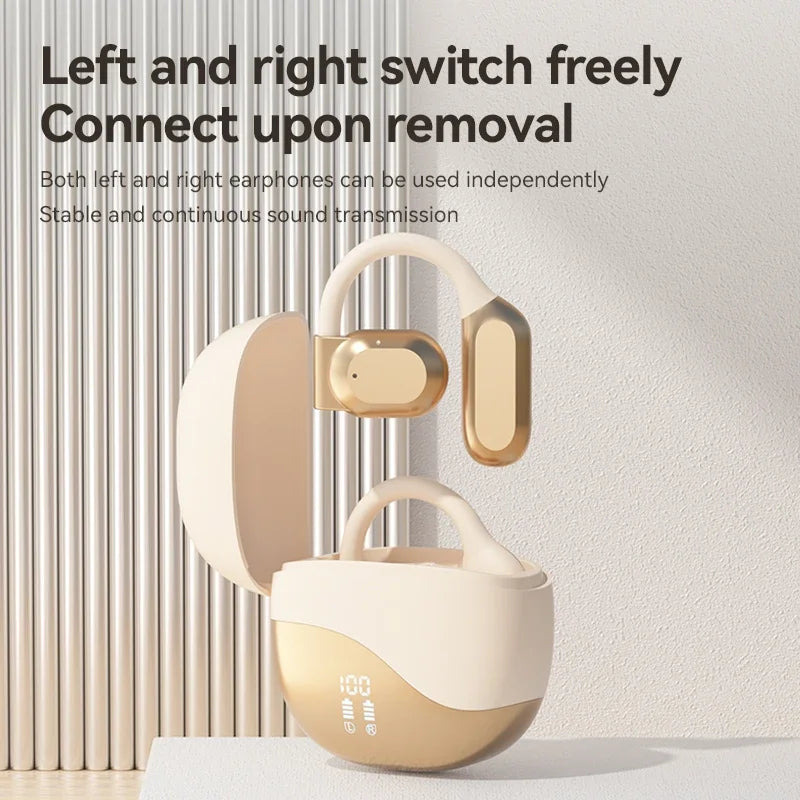TWS High Quality Wireless Headset Ear Hanging Bluetooth Earphones Open Bone Conduction Long Range Sports Music OWS Headphones