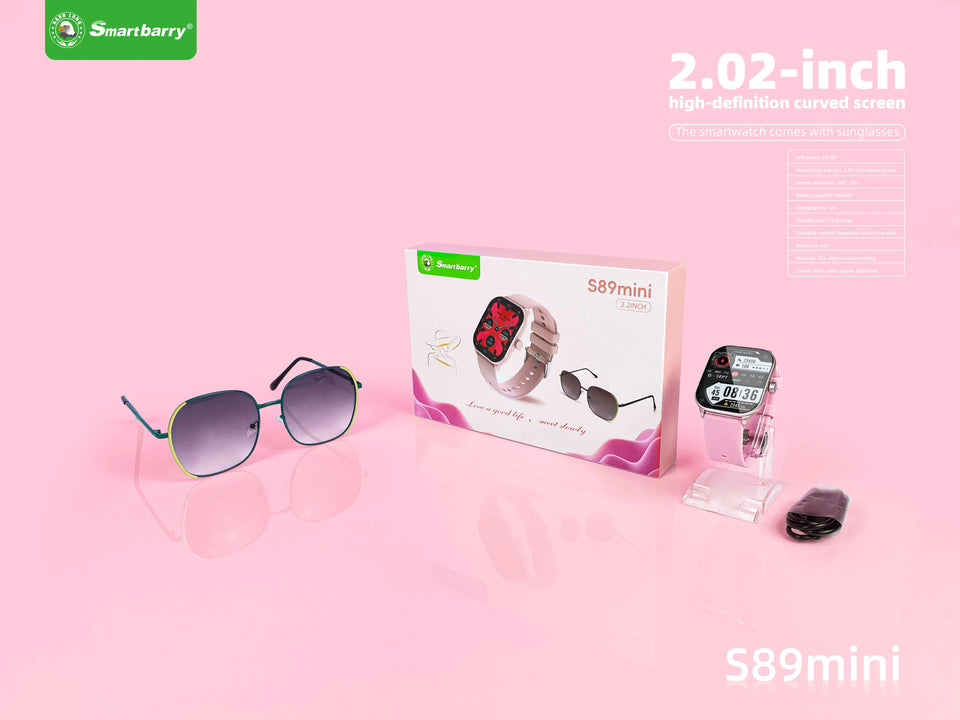 S89 mini smartwatch watches Waterproof wireless charging Bluetooth calling Fitness tracking android smart wristbands