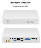 XCY Office Mini PC Intel i7 4500U i5 4200U 3317U Support Windows 10 Linux HDMI VGA Display WiFi Gigabit Ethernet THPC Barebone