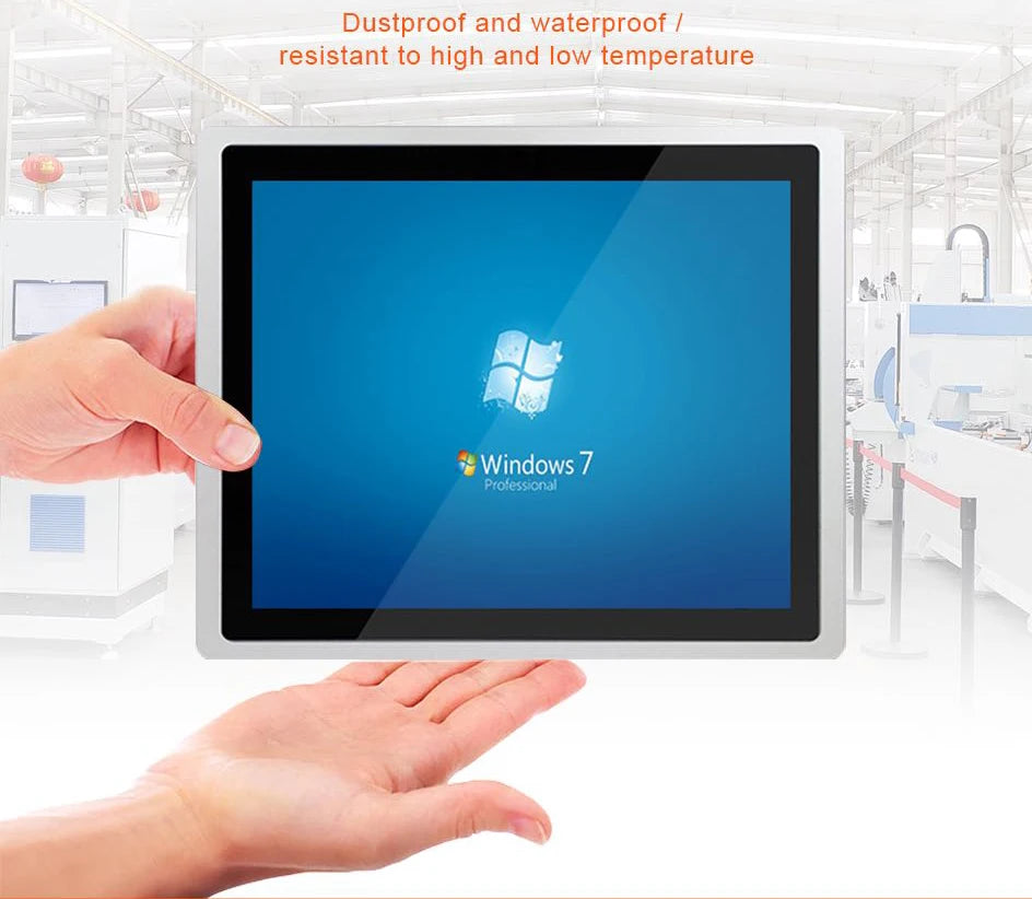 10.4 12.1 15 Inch 1024x768 Embedded All i One PC IP65 Waterproof Frame 10 Points Industrial Touch Screen Panel PC For Win 10pro