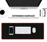 All Black Gaming Mouse Pad with Stitched Edge Large Size Premium-Textured Mouse Mat Non-Slip Rubber Base Mousepad