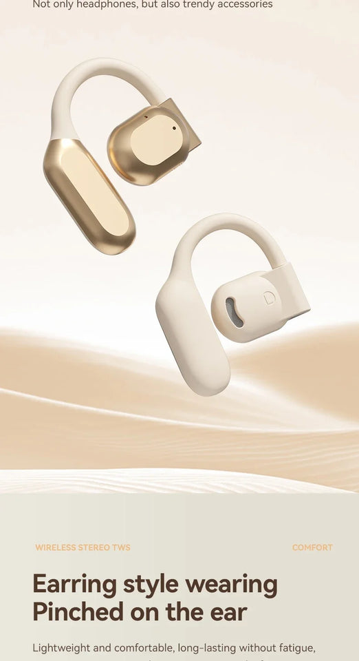 TWS High Quality Wireless Headset Ear Hanging Bluetooth Earphones Open Bone Conduction Long Range Sports Music OWS Headphones