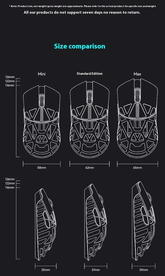 WLmouse Beast X Max Mouse Magnesium Alloy 8K PAW3950HS Sensor FPS Gamer Lightweight Wireless Mouse Pc Gaming Accessories Gifts