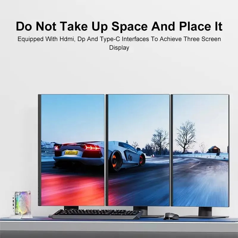 Topton Gaming Mini Computer D7 AMD Ryzen 9 7940HS ES Oculink 2*2.5G LAN 2*PCIe 2*DDR5 USB4 Windows 11 Colorful Desktop PC WiFi6