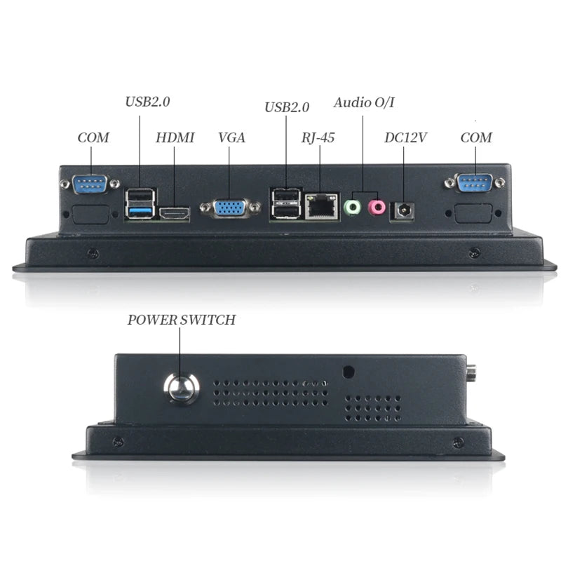 10.4 12.1 15 Inch 1024x768 Embedded All i One PC IP65 Waterproof Frame 10 Points Industrial Touch Screen Panel PC For Win 10pro