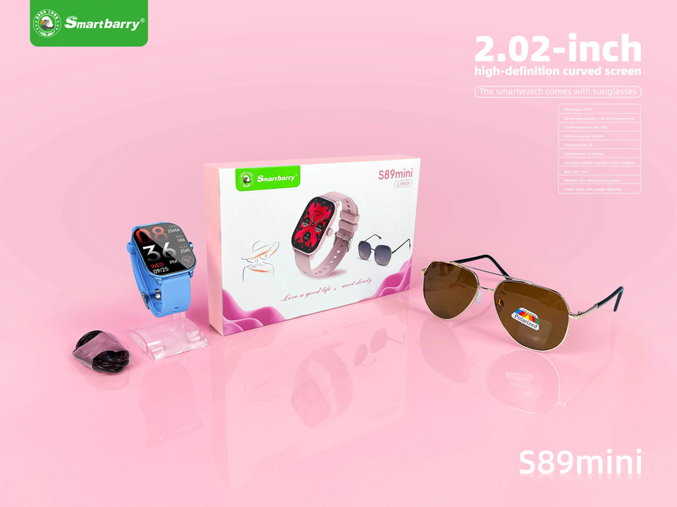 S89 mini smartwatch watches Waterproof wireless charging Bluetooth calling Fitness tracking android smart wristbands