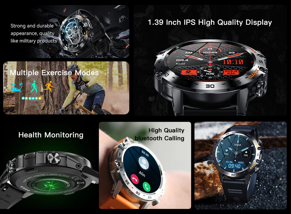 for Doogee N50 S100 V Max S98 V20 V10 V11 S97 Pro  Smart Watch Men Waterproof Women Smartwatch Sport Modes Temperature Fitness
