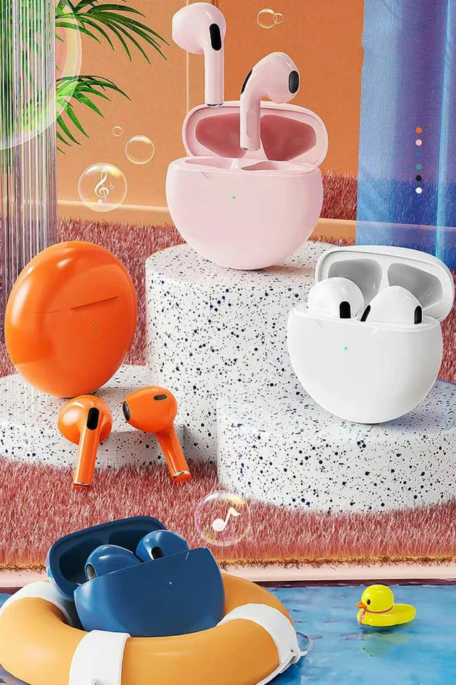 Original Air Pro 6 TWS Wireless Headphones Fone Bluetooth Earphones Mic Pods InEar Earpods Pro6 Earbuds sport Headset For Xiaomi