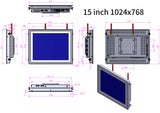 10.4 12.1 15 Inch 1024x768 Embedded All i One PC IP65 Waterproof Frame 10 Points Industrial Touch Screen Panel PC For Win 10pro