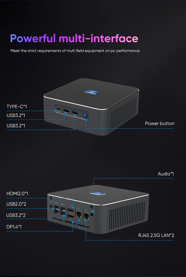 i9 13900H i7 13800H 13th Gen Intel Gaming Mini PC 2*DDR5 2*PCIe 2*2.5G LAN Firewall PC Windows 11 Office Mini Computer WiFi6E