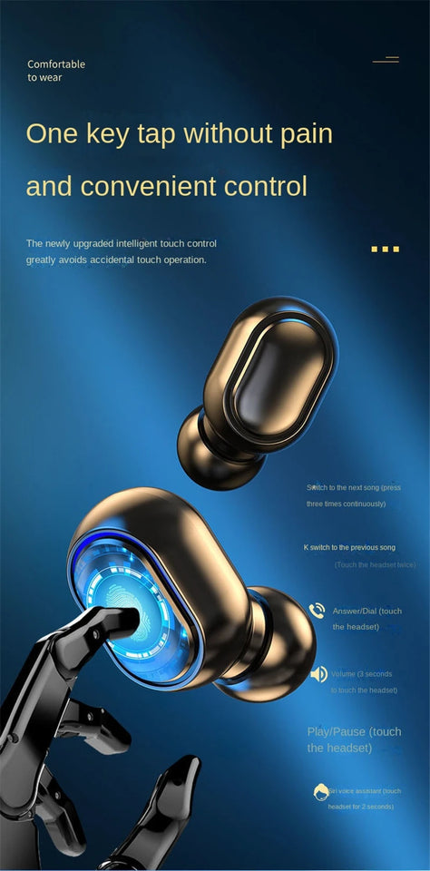 Wireless Bluetooth Earphone Sport Headphone Bass Stereo Headset Mini Earbuds with Microphone for Iphone Xiaomi