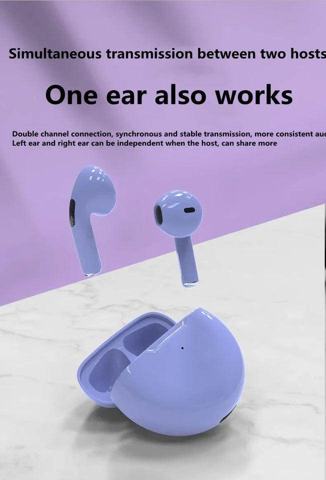 Original Air Pro 6 TWS Wireless Headphones Fone Bluetooth Earphones Mic Pods InEar Earpods Pro6 Earbuds sport Headset For Xiaomi